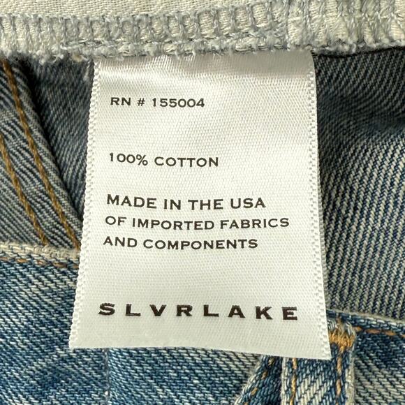 Slvrlake London Jeans SZ 24 NWT Shakedown Straight Leg Distress Denim High Waist - Picture 15 of 16